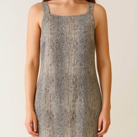 Robbie Bee Vintage Silk Snake Print Sleeveless Dress [size 6] - Picture 1 of 9